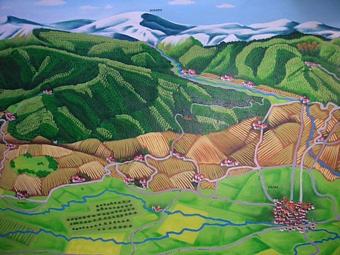 The Fresco of the Wine trail of Alsace.