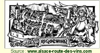 Zeichnung von Riquewihr