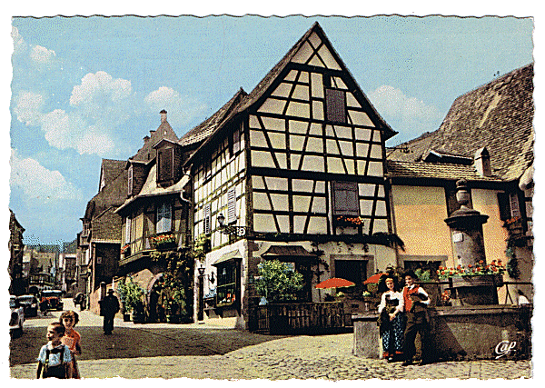 Carte postale de la maison dans les annes 1960.